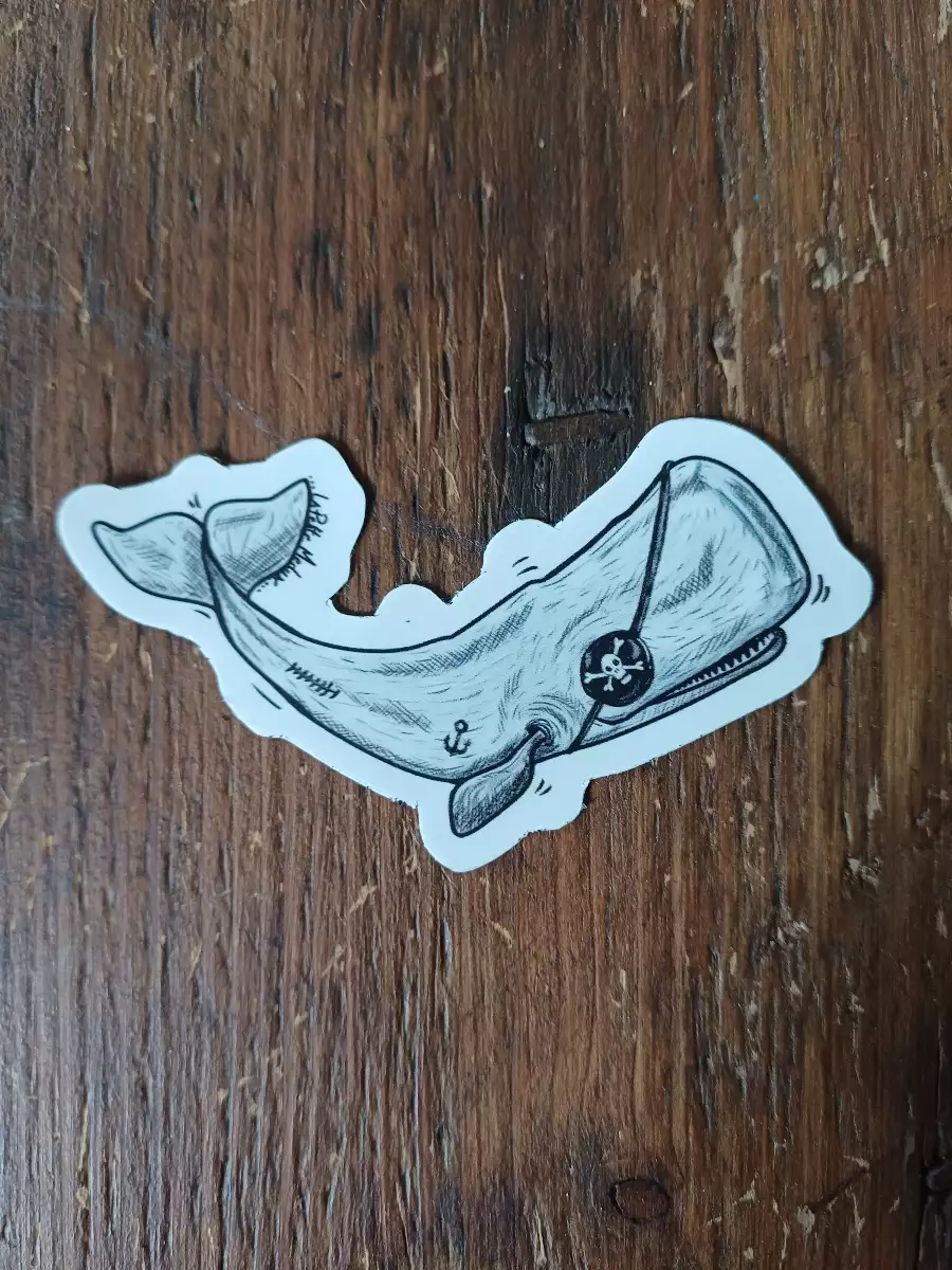 Stickers baleine pirate